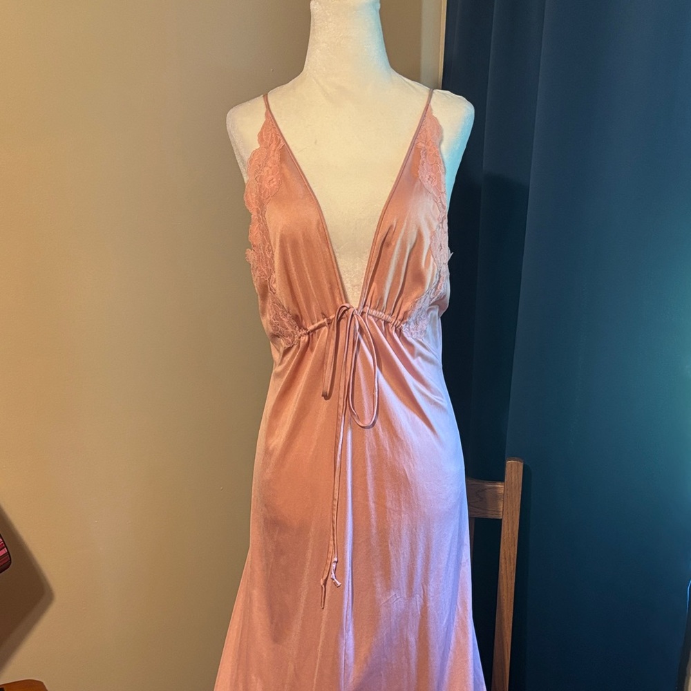 Blush Lace Trim Chemise